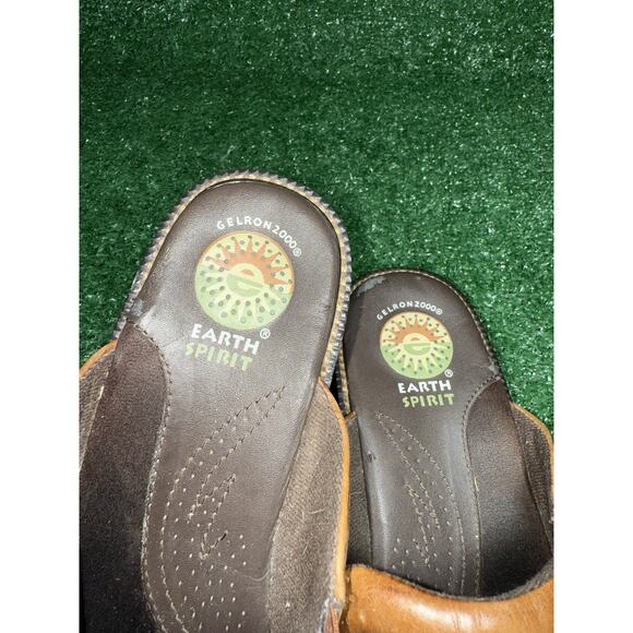 Earth Spirit Women Size 7 Pinewood II Gelron 2000 Slip On Brown‎ Leather Loafers - Picture 7 of 9
